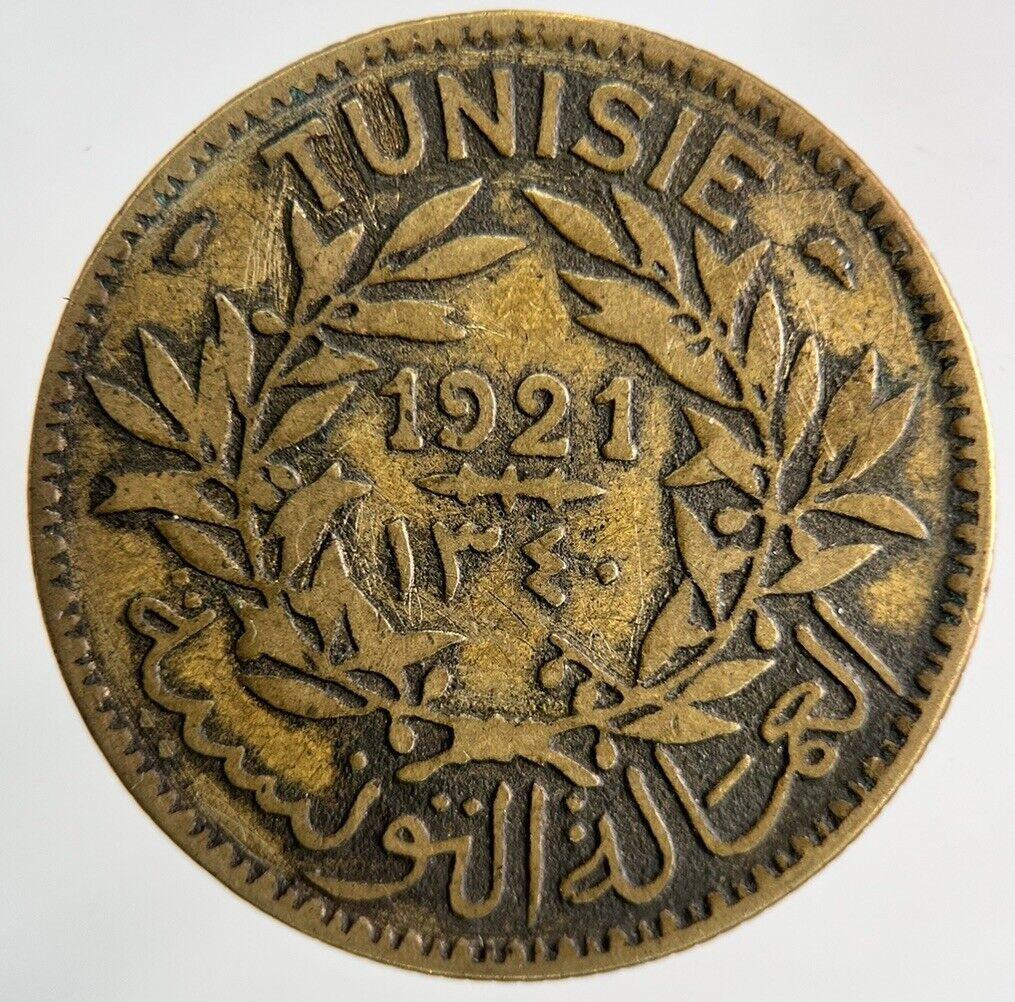 1921 Africa Tunisia 2 Francs Coin | Fine Collectable Grade
