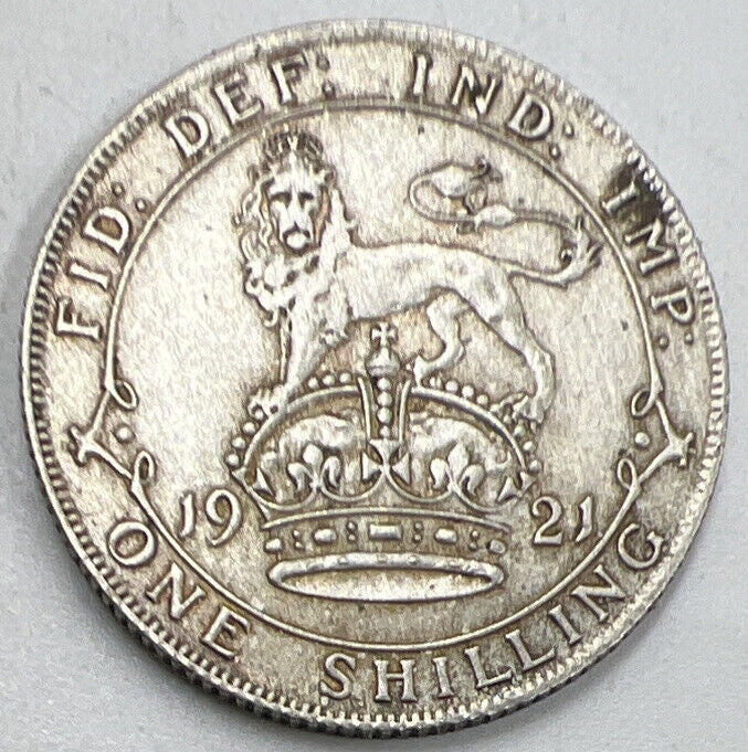 1921 George V Shilling Silver Coin | Fine Collectable Grade | a798
