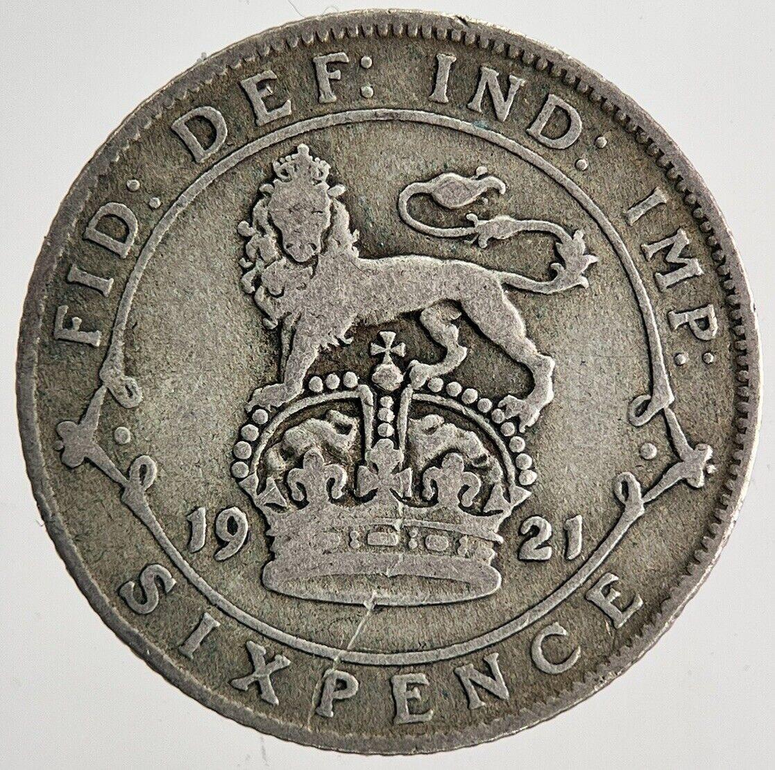 1921 George V Sixpence Silver Coin | Collectable Grade | a6679