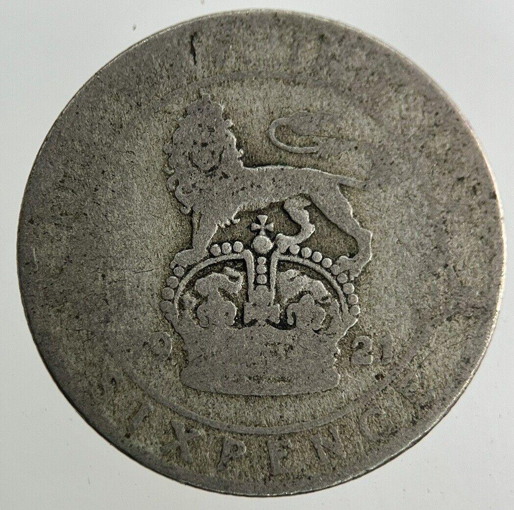 1921 George V Sixpence Silver Coin | Fair Grade