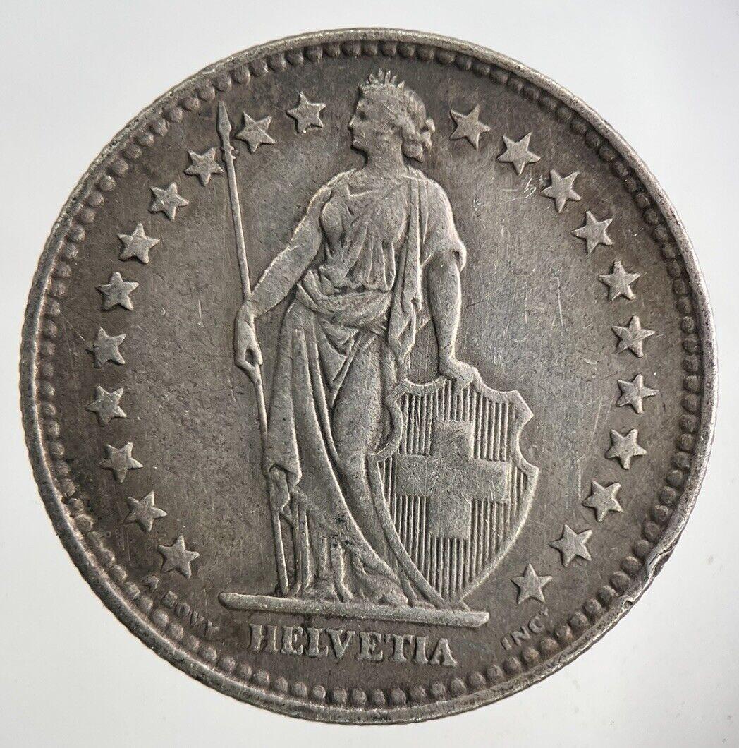 1921 Switzerland Swiss 2 Franc Silver Coin | Fine Collectable Grade