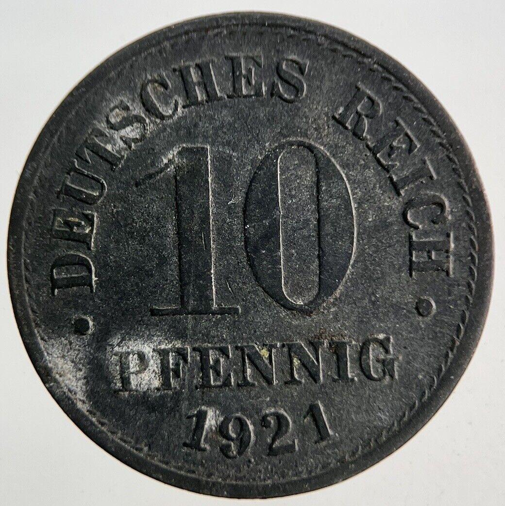 1921 Germany 10 Pfennig Coin | Fine Collectable Grade