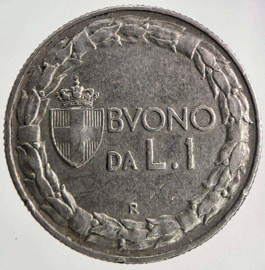 1922 Italy 1 Lira Coin | Fine Collectable Grade