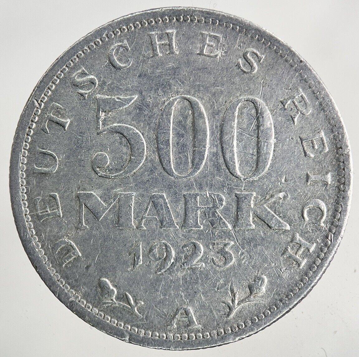 1923 Germany 500 Mark Coin | Fine Collectable Grade
