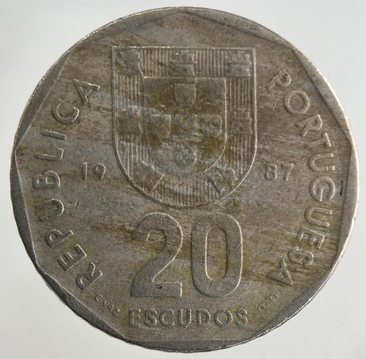 1987 Portugal 20 Escudos Coin | Fine Collectable Grade