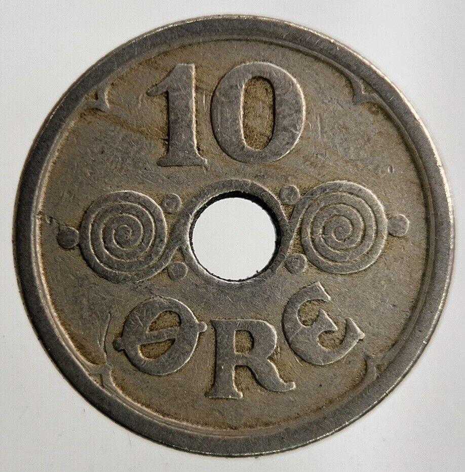 1924 Denmark 10 Ore Coin | Fine Collectable Grade