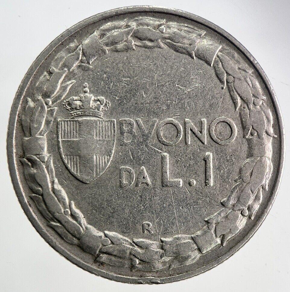 1924 Italy 1 Lira Coin | Fine Collectable Grade
