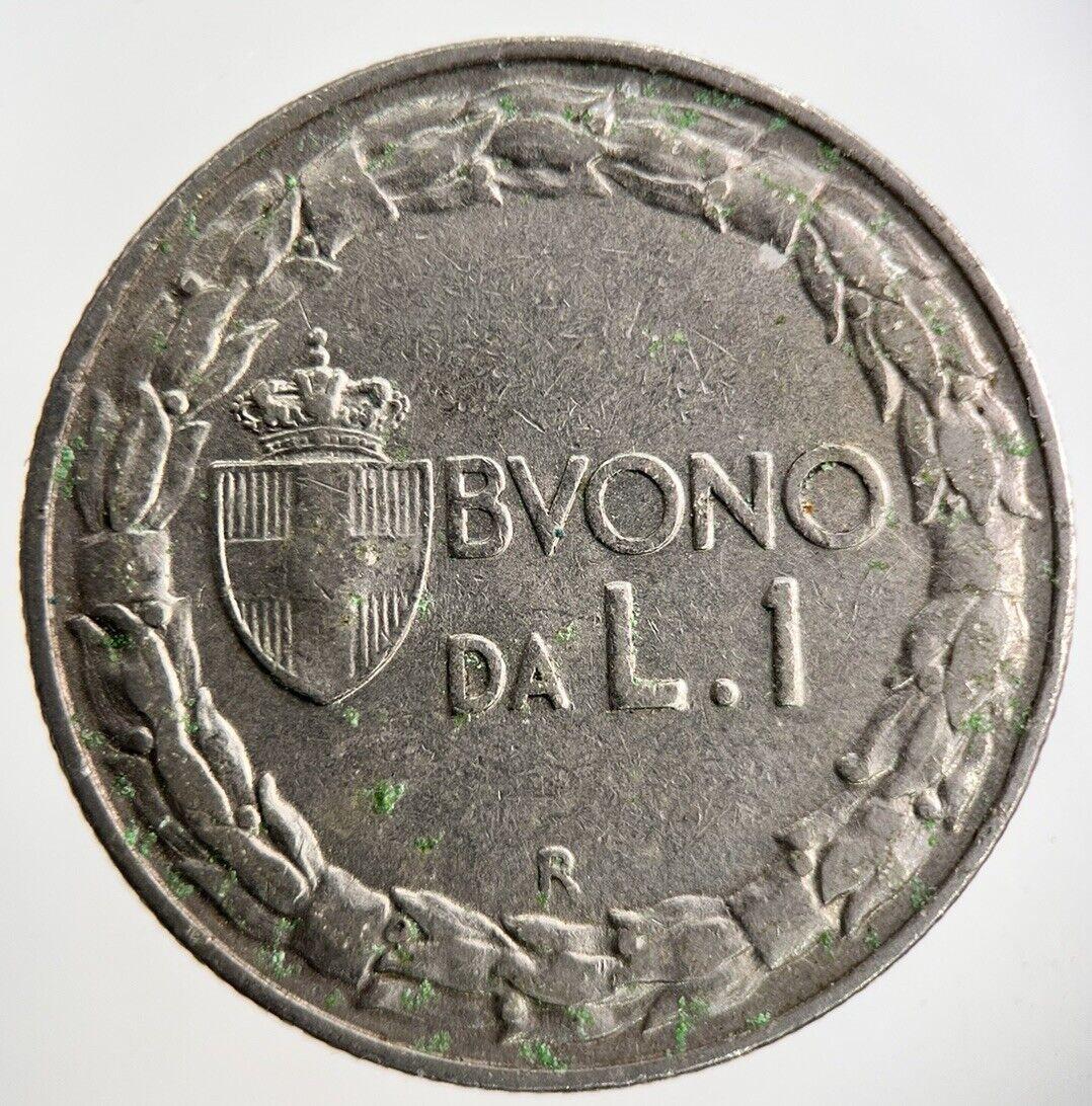 1924 Italy 1 Lira Coin | Fine Collectable Grade
