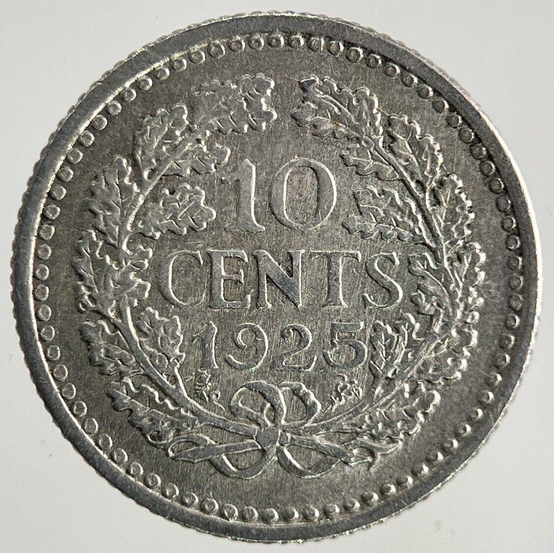 1925 Netherlands 10 Cents Silver Coin | Very High Grade