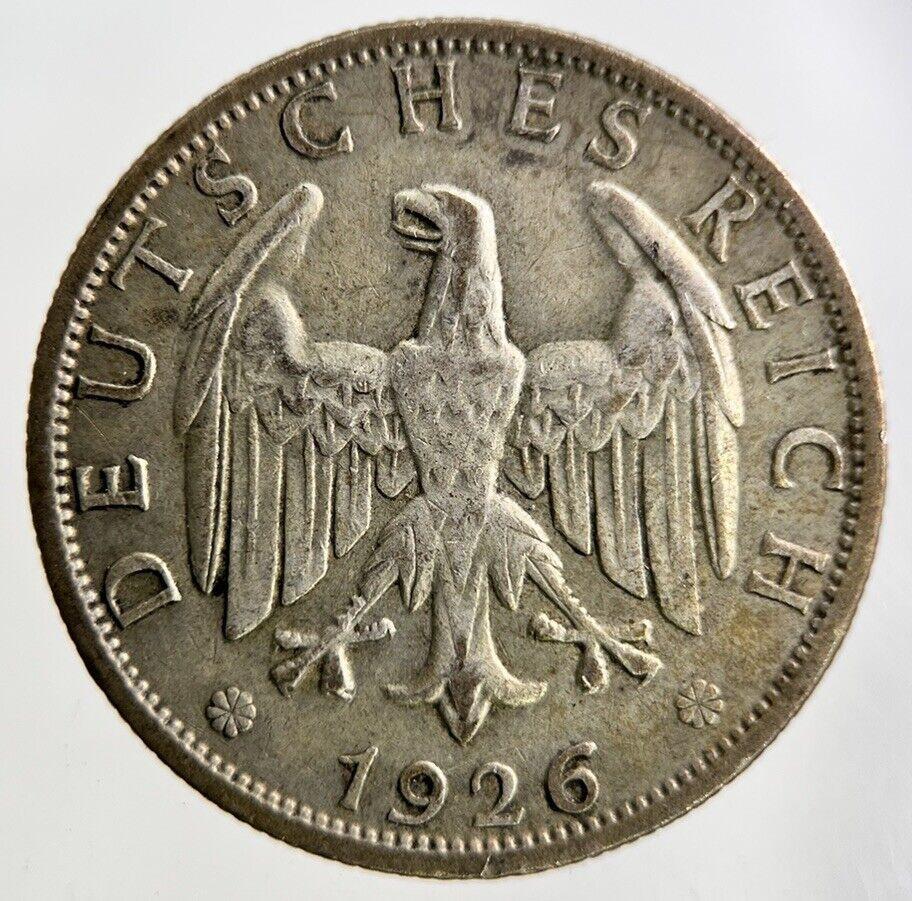 1926 Germany 2 Mark Silver Coin | Fine Collectable Grade