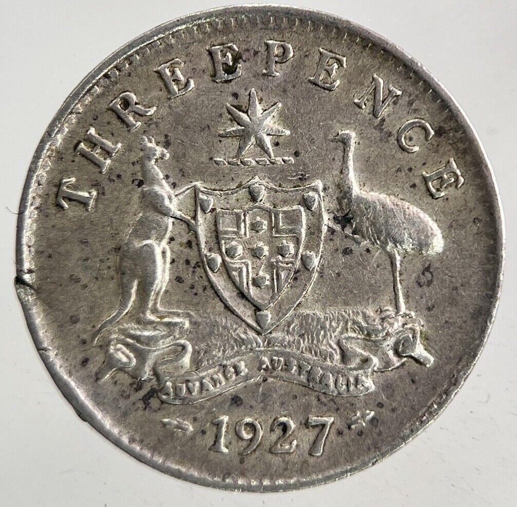 1927 Australia Threepence Silver Coin | Fine Collectable Grade