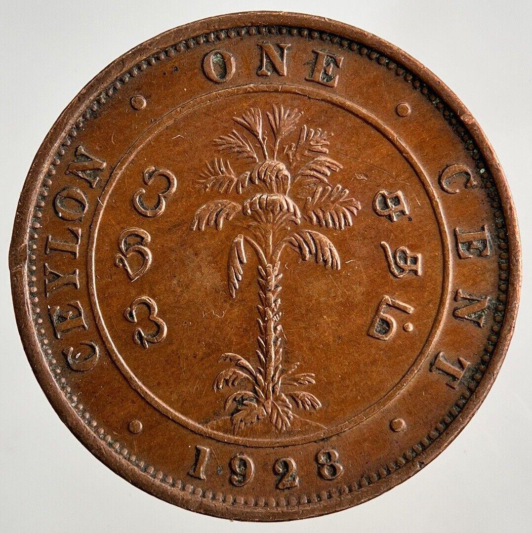 1928 Ceylon 1 Cent Coin | Very High Grade