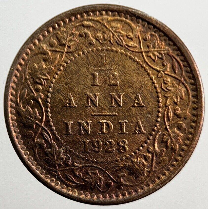 1928 India 1/12 Anna Coin | Very High Grade | a2059