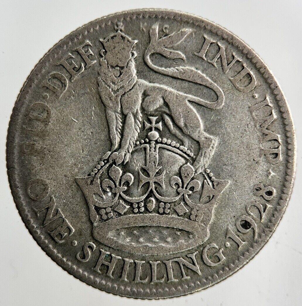 1928 George V Shilling Silver Coin | Fair Grade