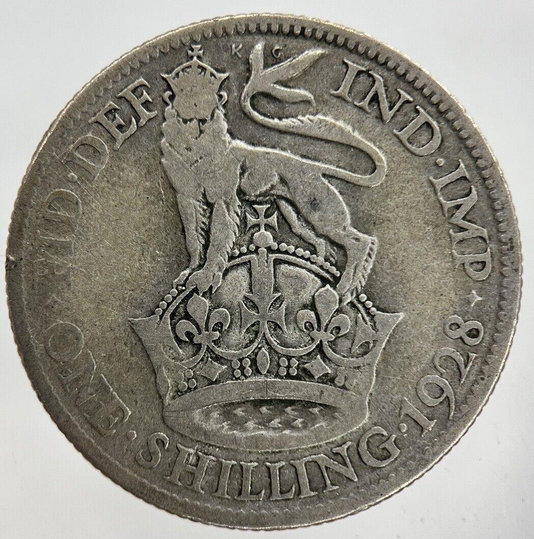 1928 George V Shilling Silver Coin | Fair Grade