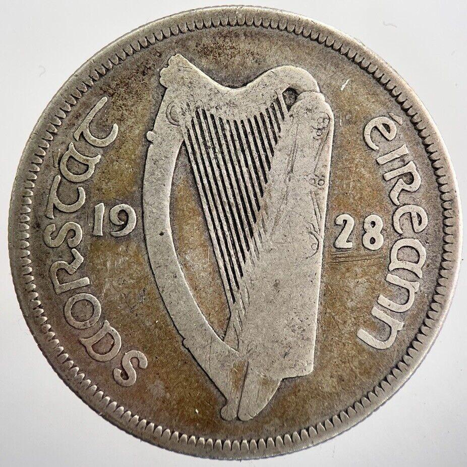 1928 Irish Half-Crown Horse Silver Coin | Collectable Grade | a7579