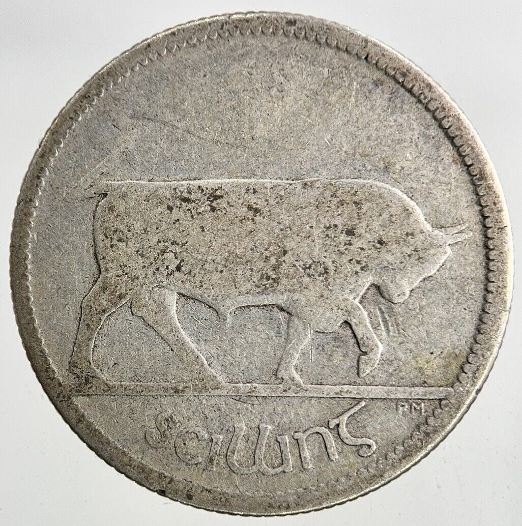 1928 Irish Shilling Silver Coin | Fair Grade