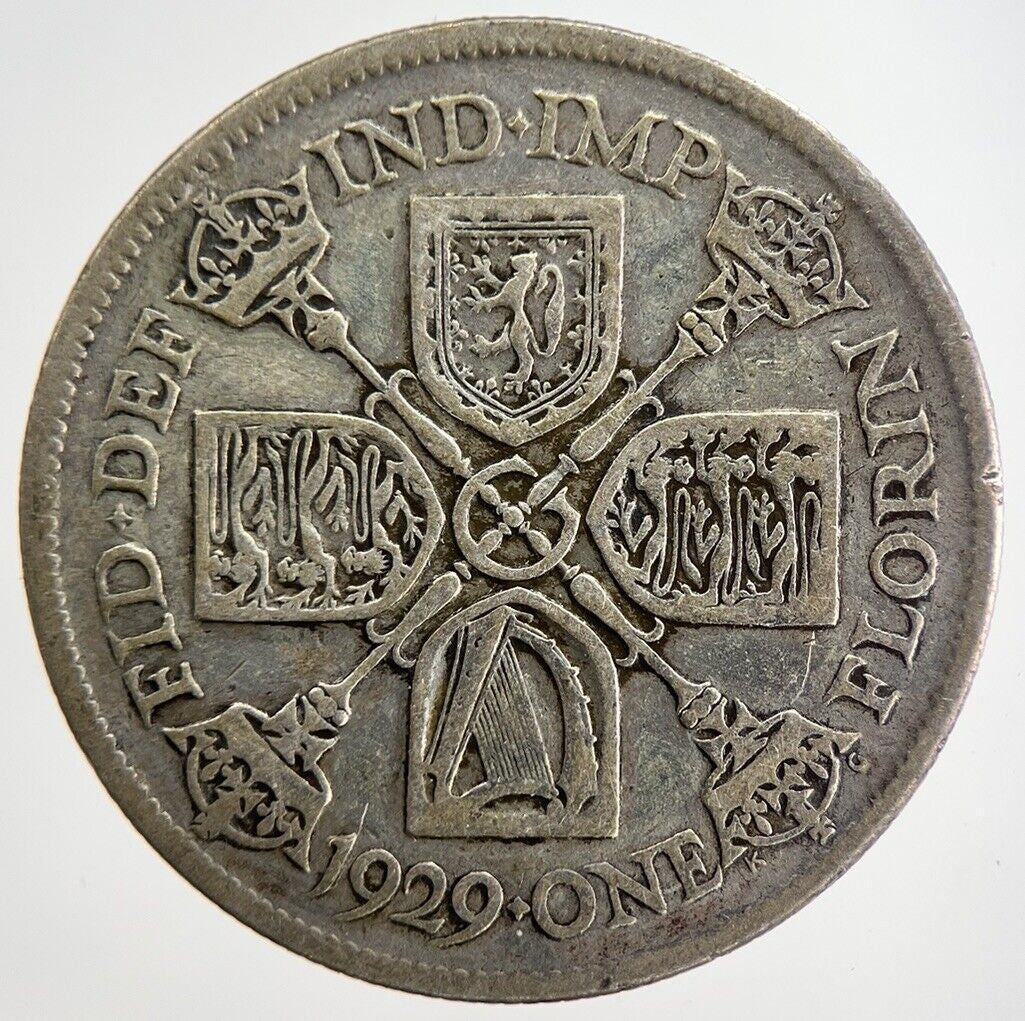1929 George V Florin Silver Coin | Fine Collectable Grade