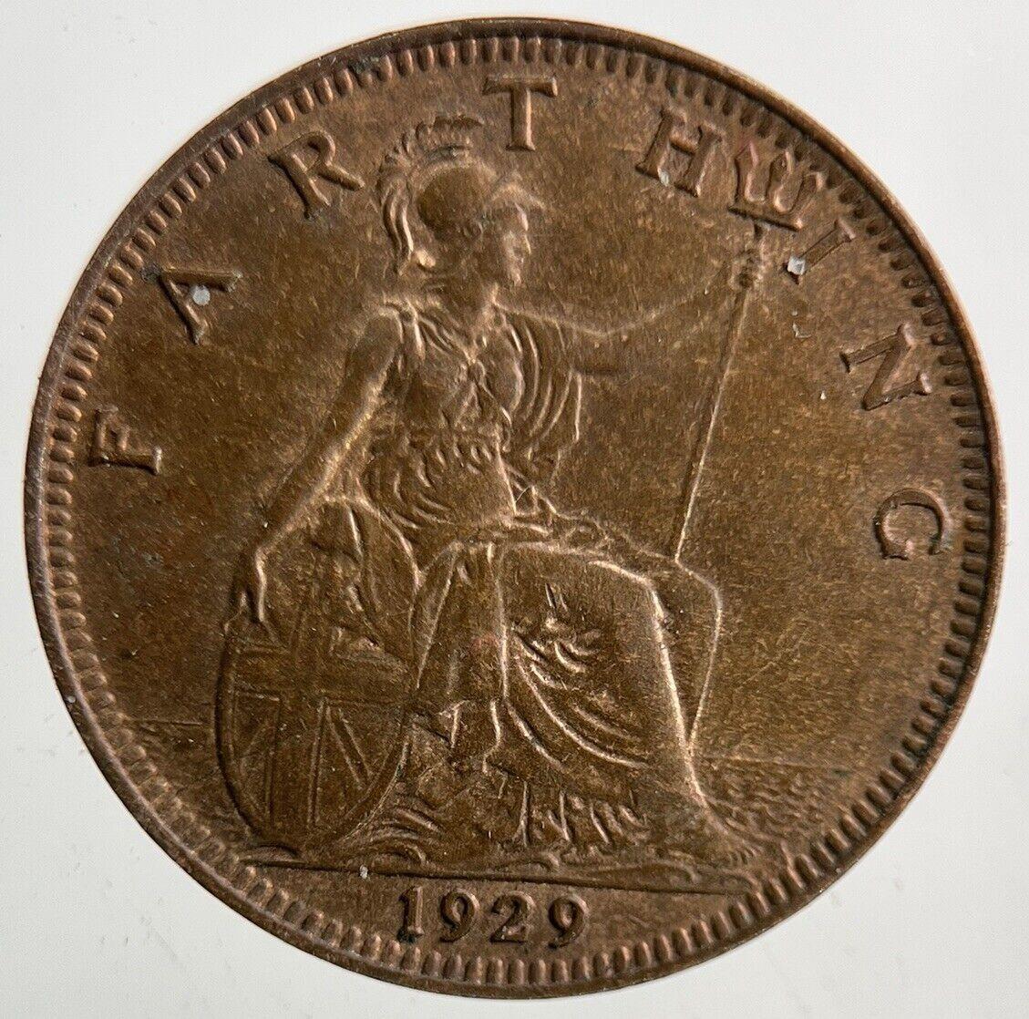 1929 George V Farthing Coin | Very High Grade