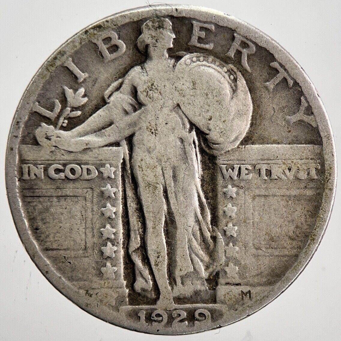 1929 US USA Standing Liberty Quarter Silver Coin | Collectable Grade | a6029