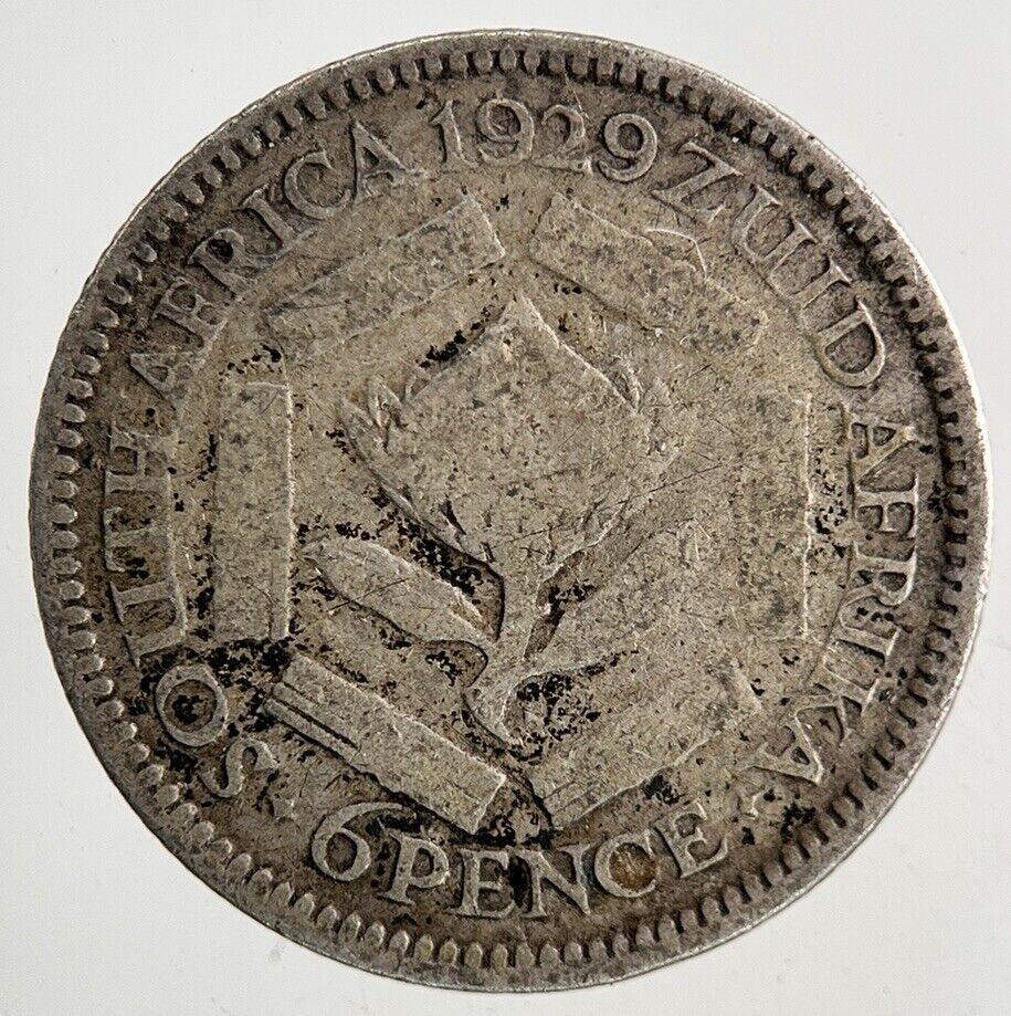 1929 South Africa Sixpence Silver Coin | Collectable Grade