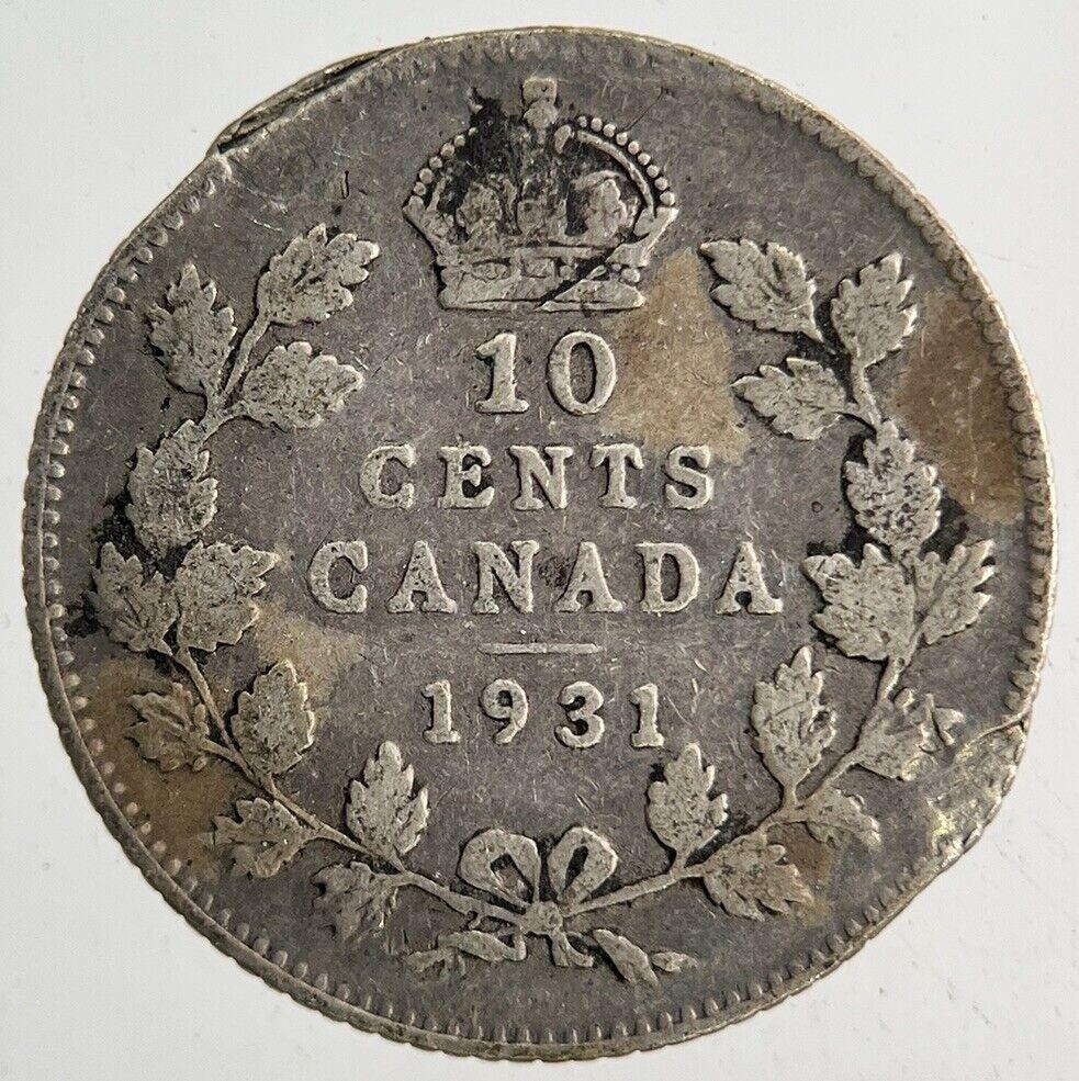 1931 Canada 10 Cents Silver Coin | Collectable Grade
