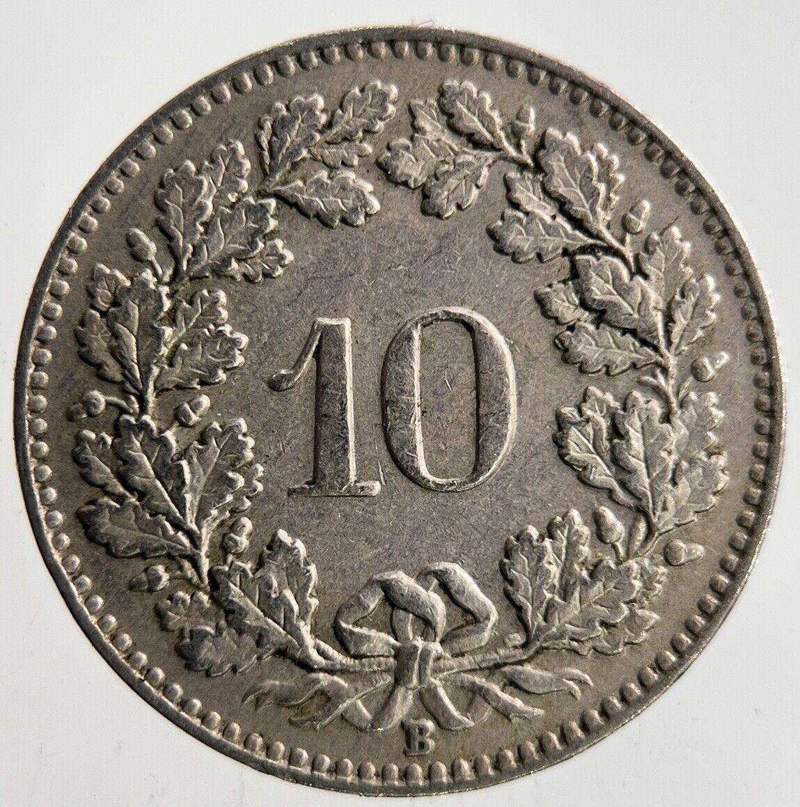 1930 Switzerland Swiss 10 Rappen Coin | Fine Collectable Grade