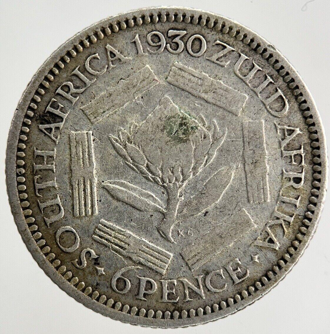 1930 South Africa Sixpence Silver Coin | Collectable Grade