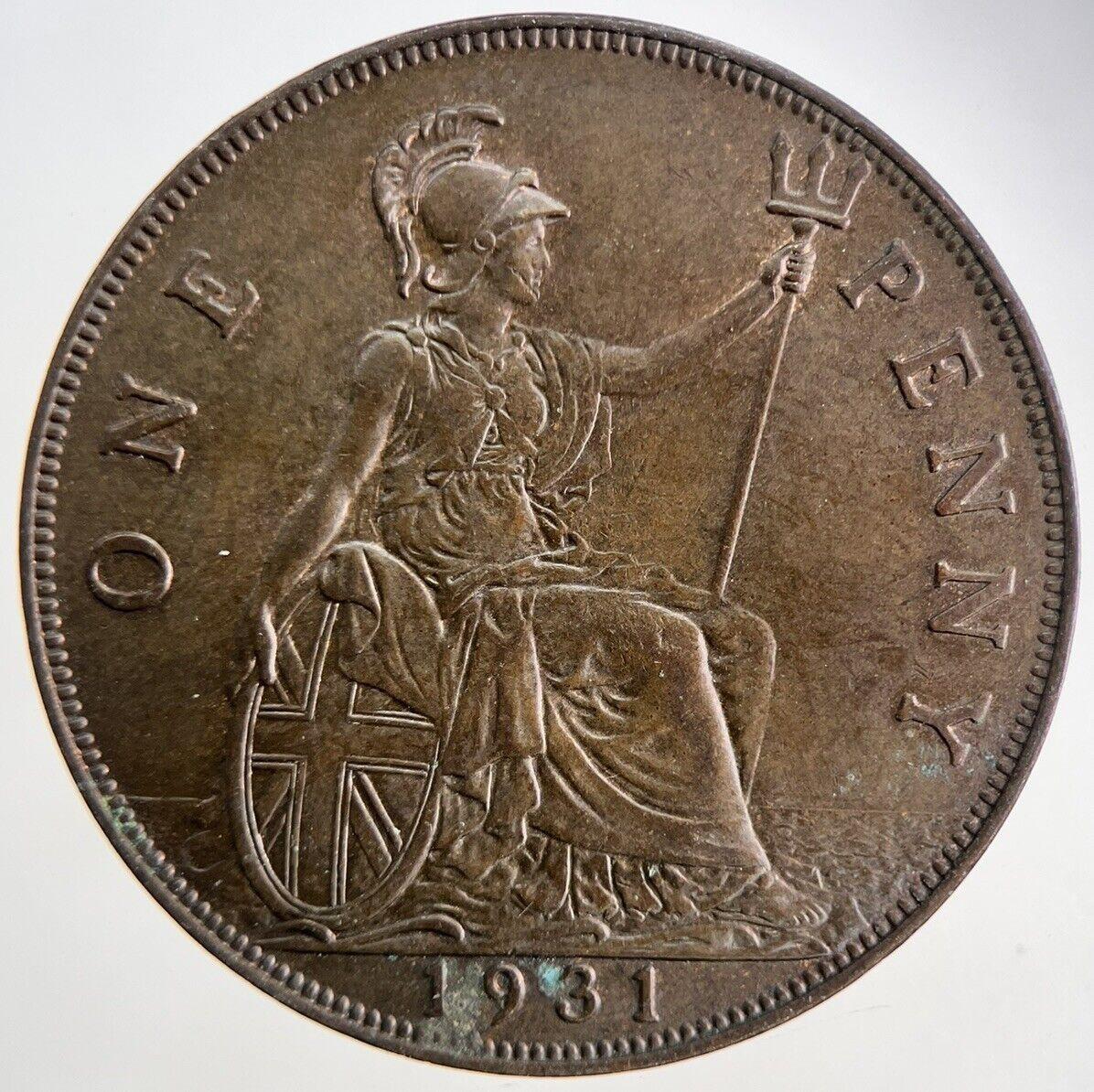 1931 George V One Penny Coin | Very High Grade