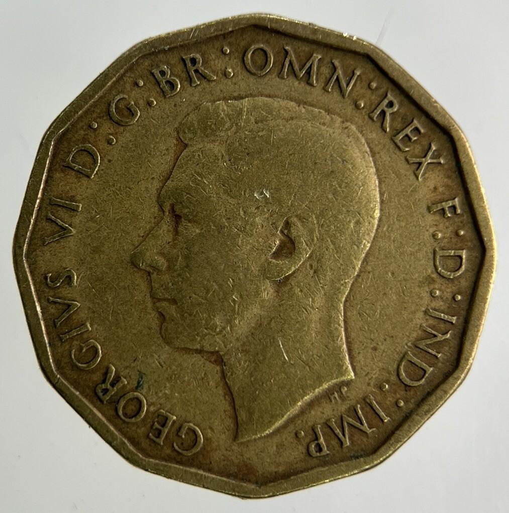 1941 George VI Brass Threepence Coin | Fine Collectable Grade