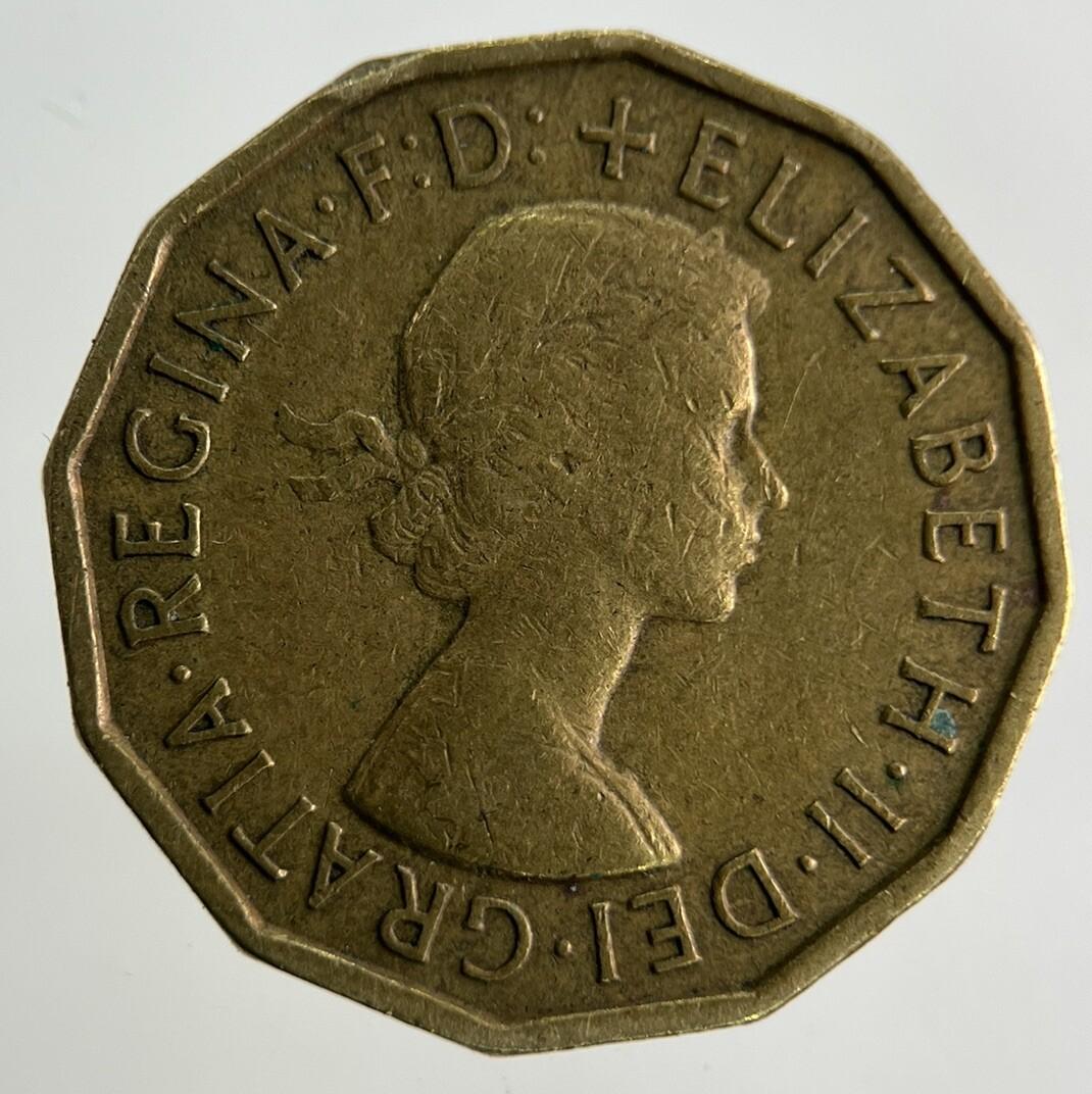 1959 Elizabeth II 2nd Brass Threepence Coin | Fine Collectable Grade