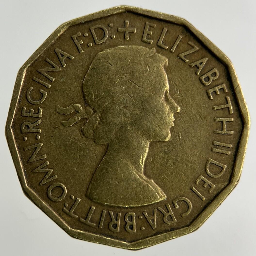 1953 Elizabeth II 2nd Brass Threepence Coin | Fine Collectable Grade