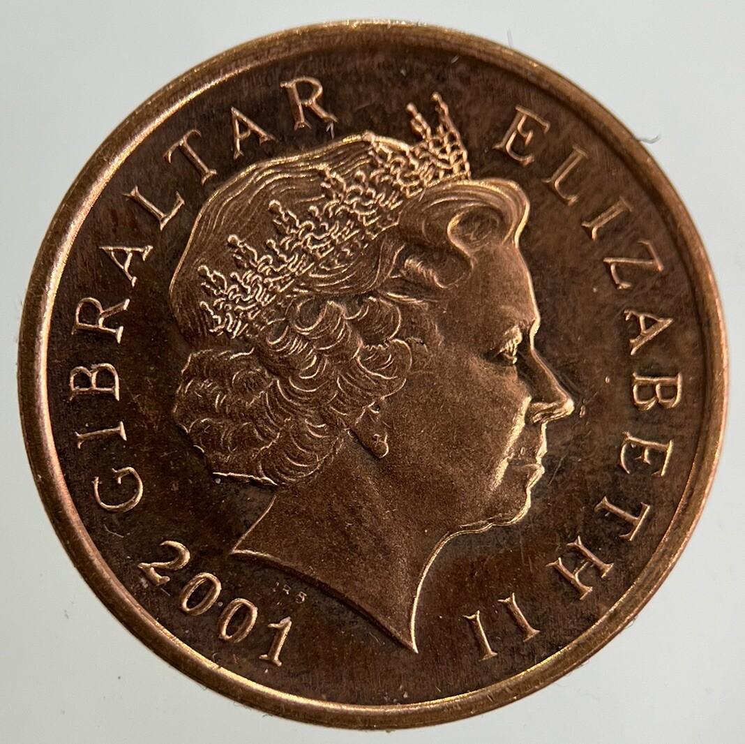 2001 Gibraltar 1p One Penny Coin | Very High Grade
