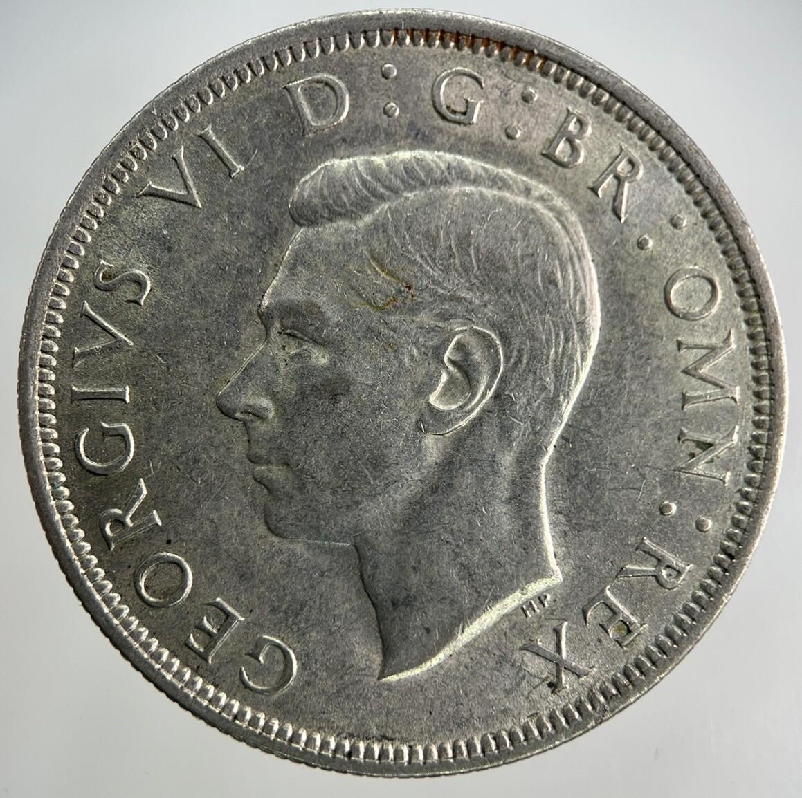 1942 George VI Half-Crown Silver Coin | Very High Grade