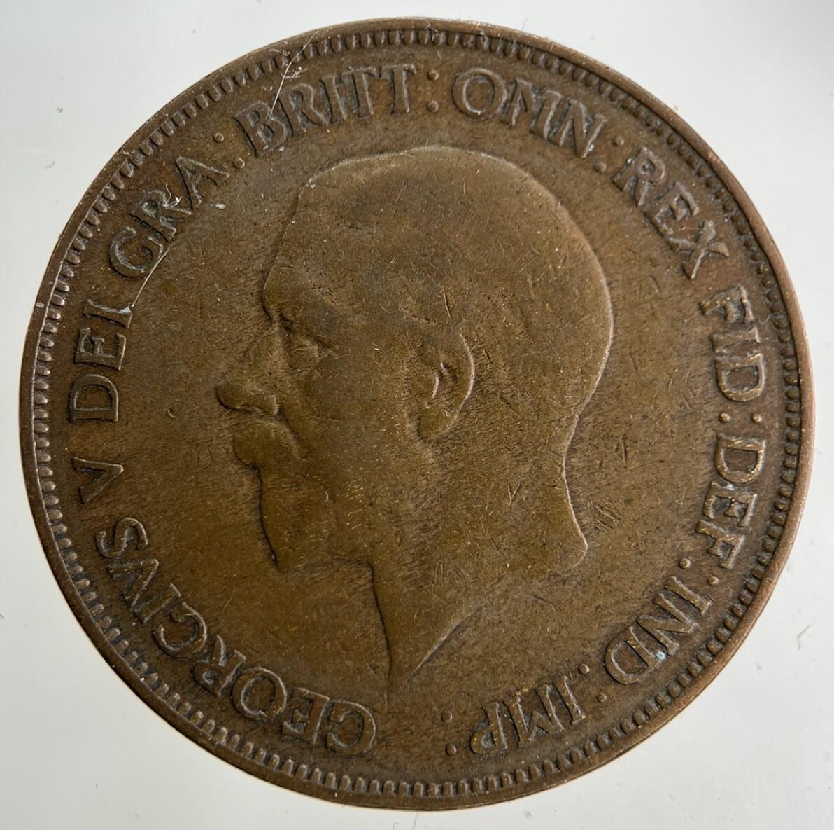 1929 George V One Penny Coin | Fine Collectable Grade