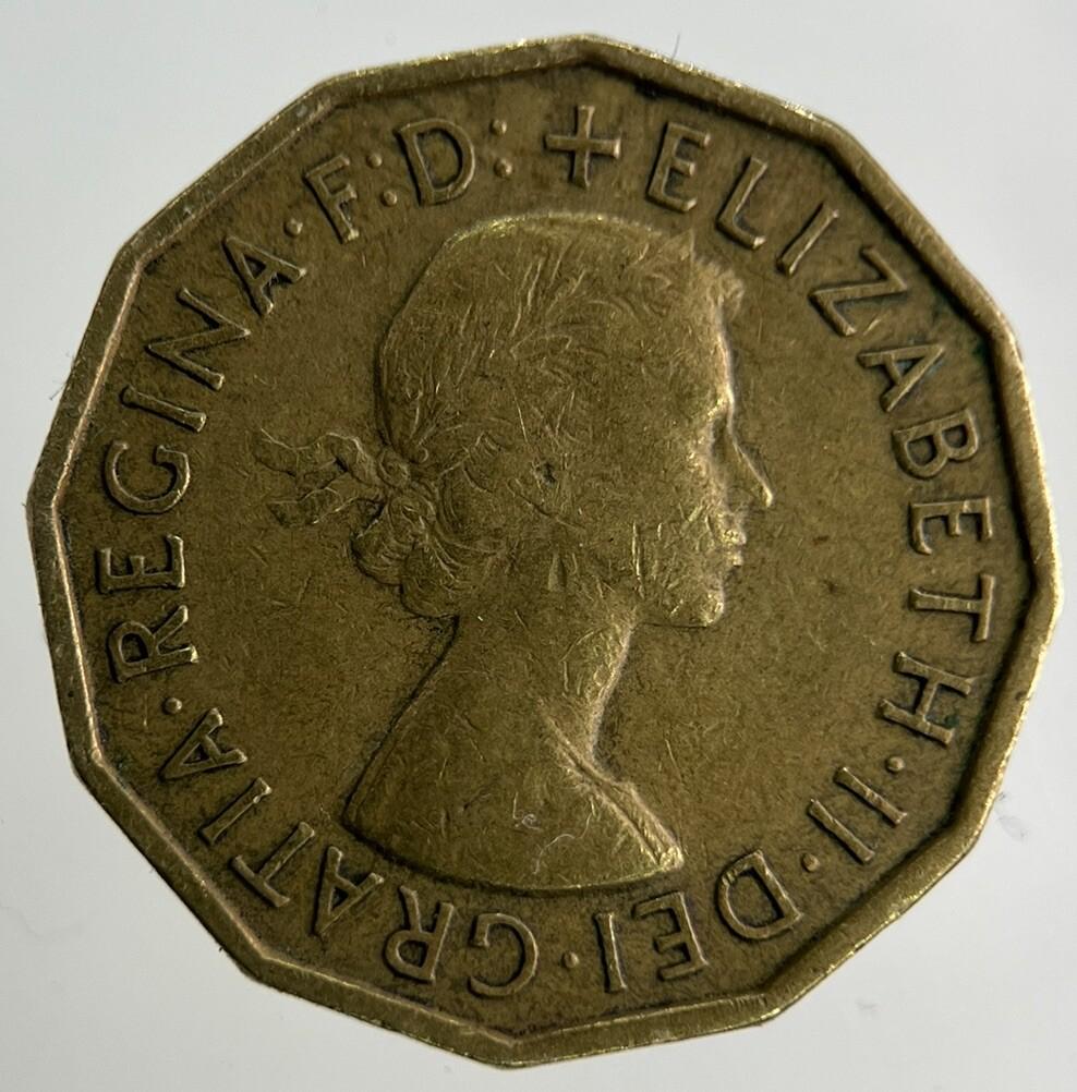 1959 Elizabeth II 2nd Brass Threepence Coin | Fine Collectable Grade