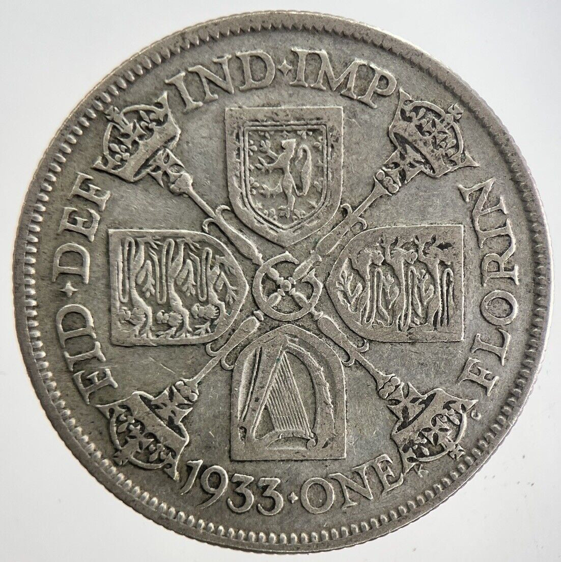 1933 George V Florin Silver Coin | Fine Collectable Grade