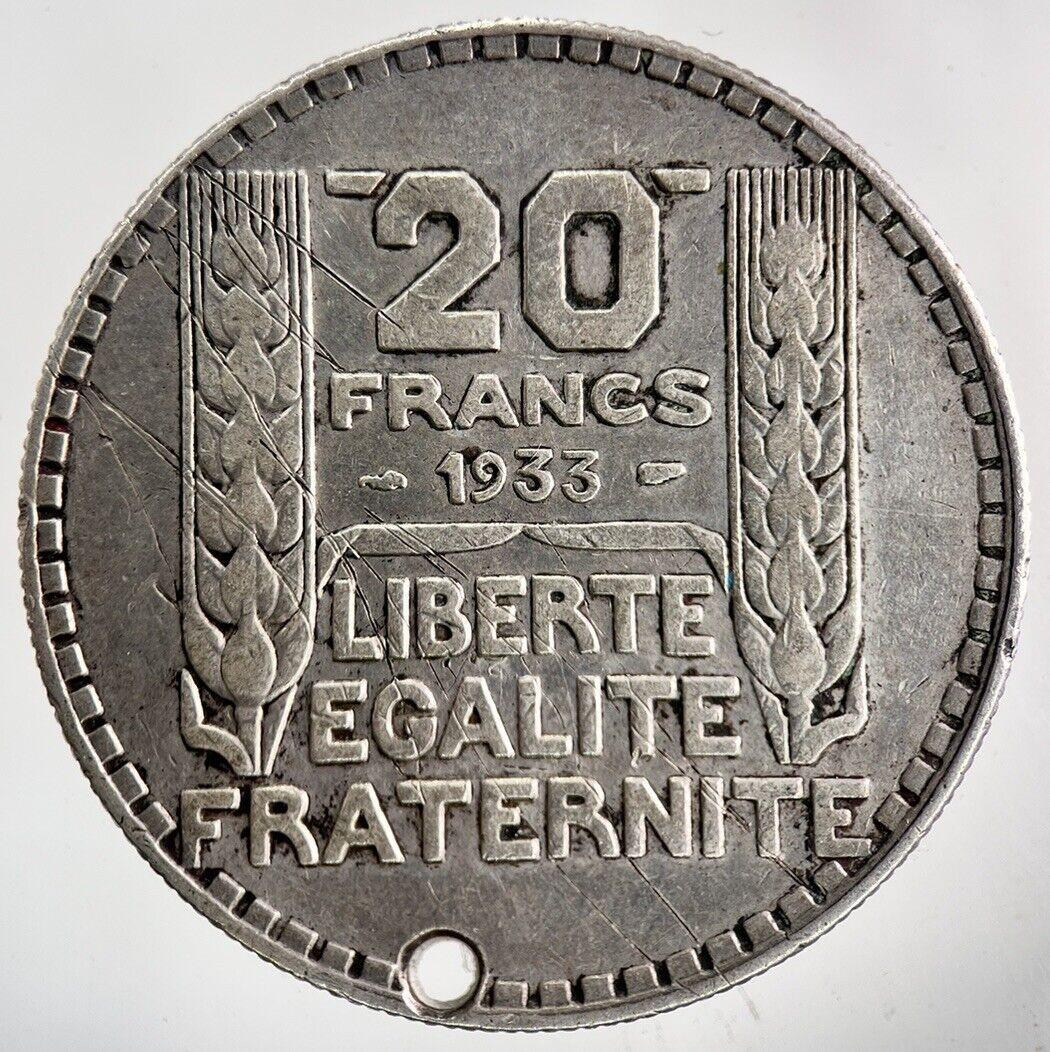 1933 France 20 Francs Silver Coin | Very High Grade