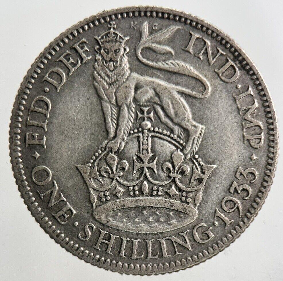 1933 George V Shilling Silver Coin | Fine Collectable Grade