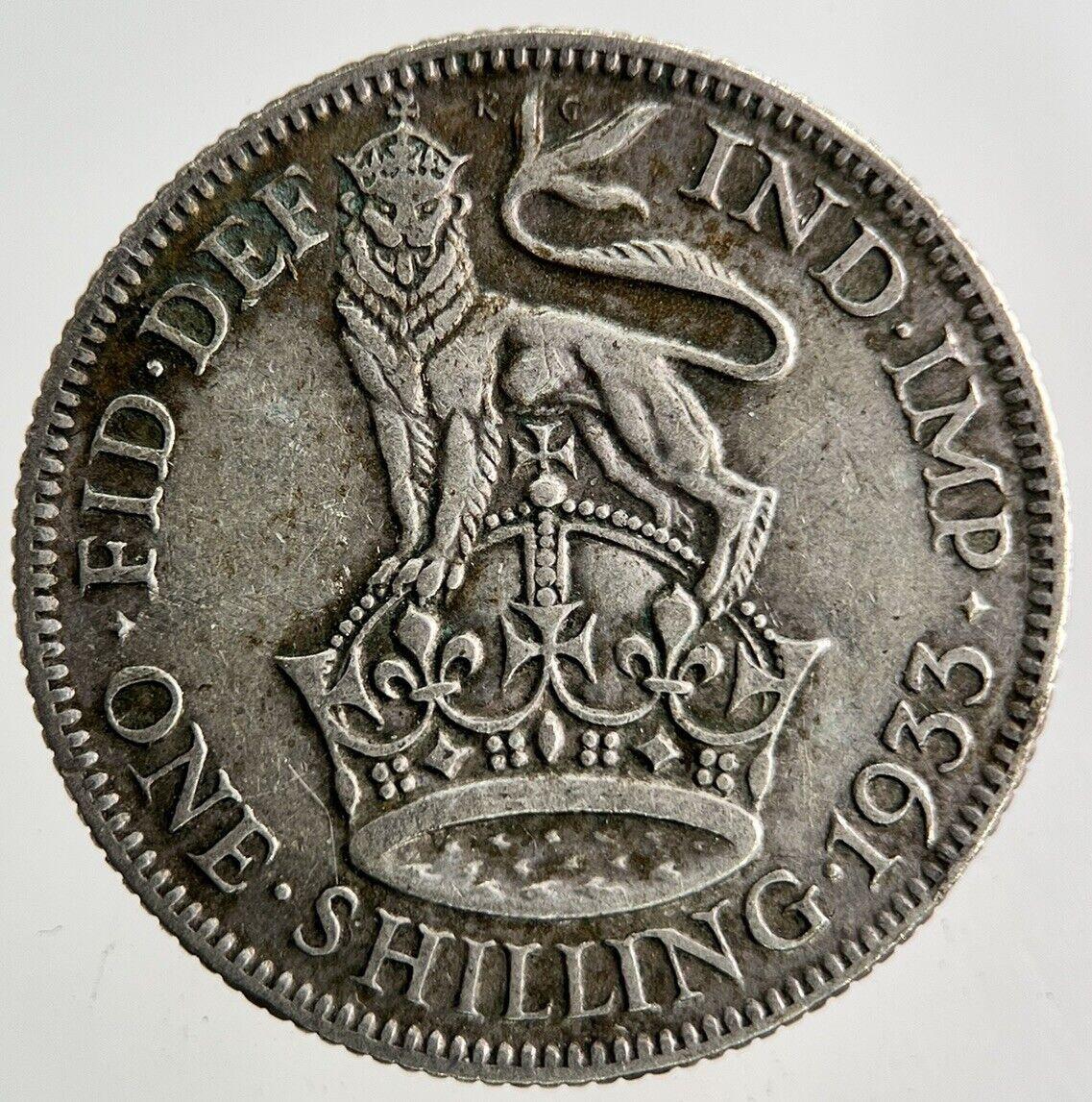 1933 George V Shilling Silver Coin | Fine Collectable Grade