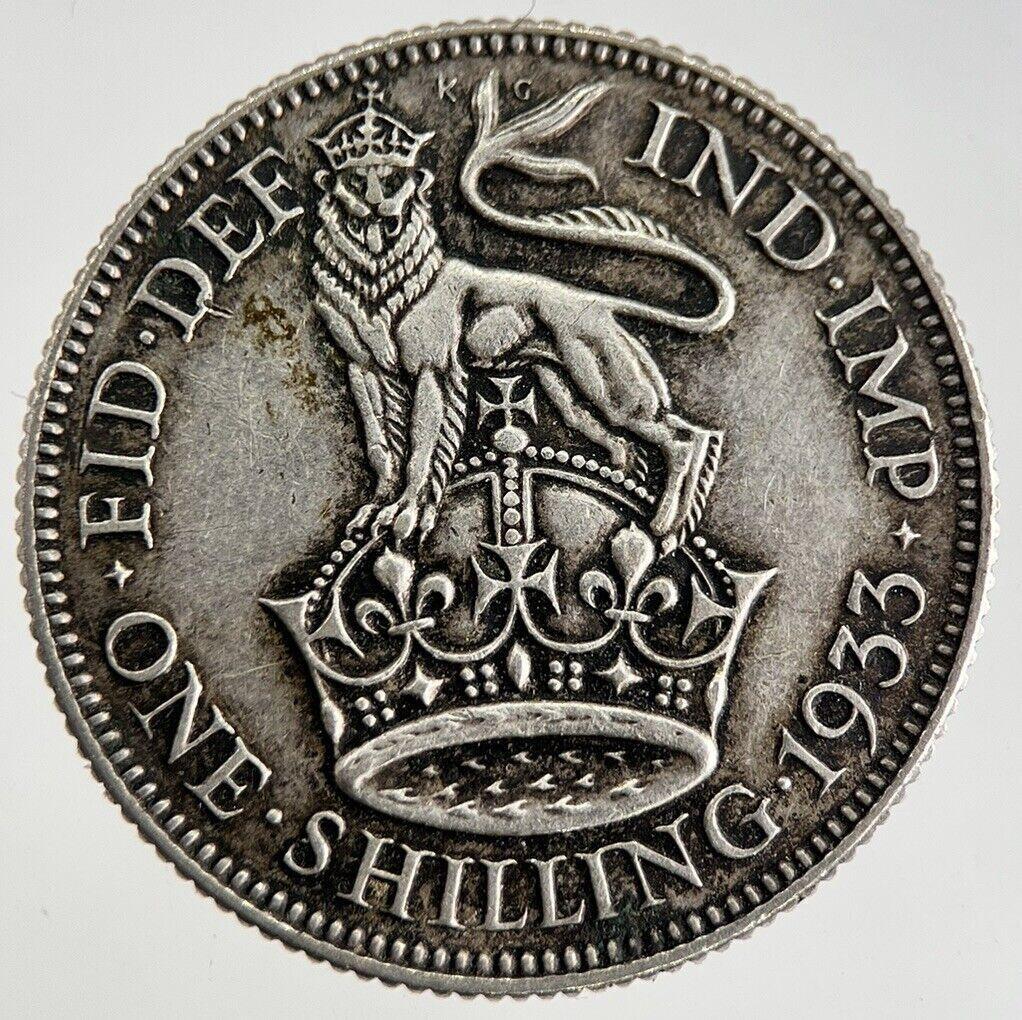 1933 George V Shilling Silver Coin | Very High Grade | a8779