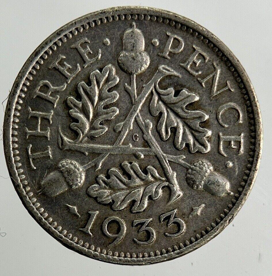 1933 George V Threepence Silver Coin | Fine Collectable Grade