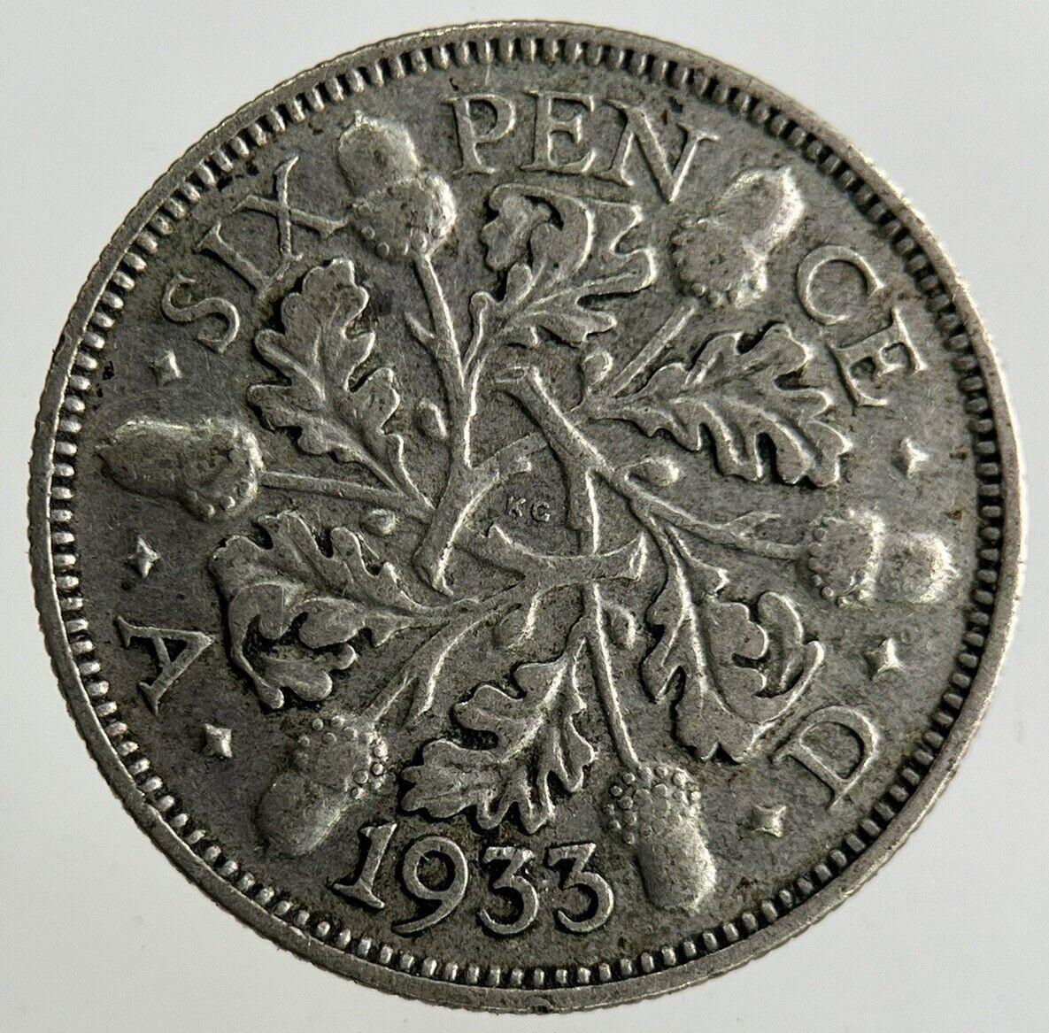 1933 George V Sixpence Silver Coin | Fine Collectable Grade