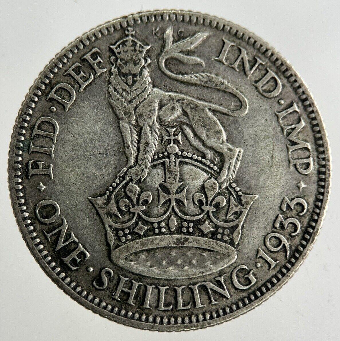 1933 George V Shilling Silver Coin | Fine Collectable Grade