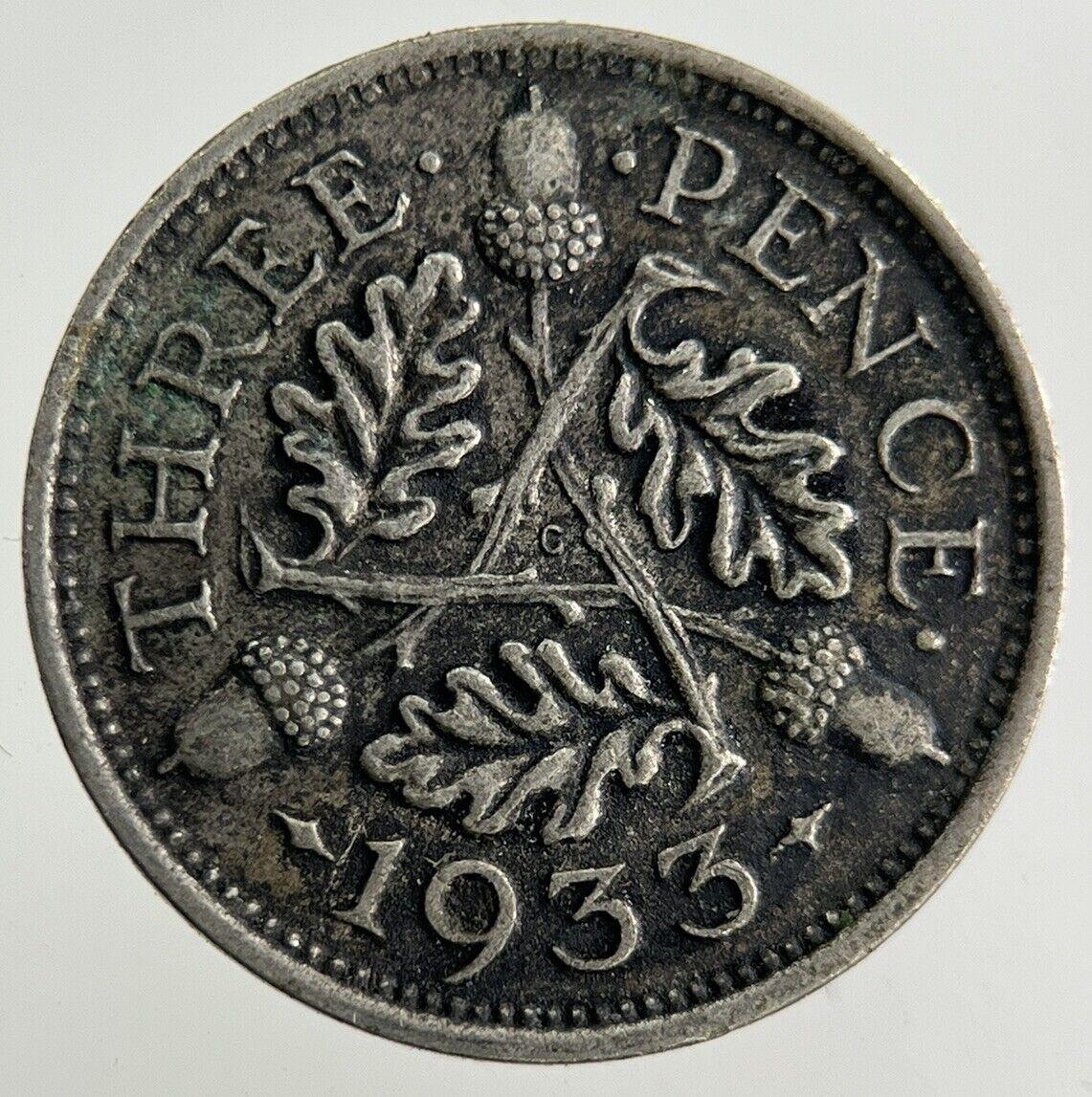 1933 George V Threepence Silver Coin | Very High Grade