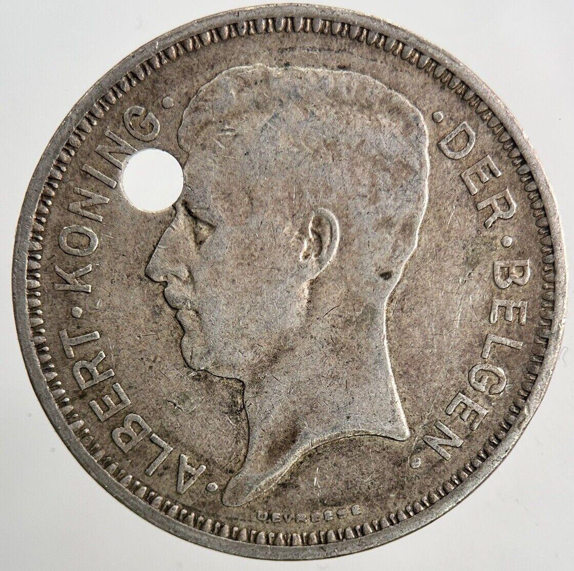 1934 Belgium 20 Franc Silver Coin | Fine Collectable Grade | a6563