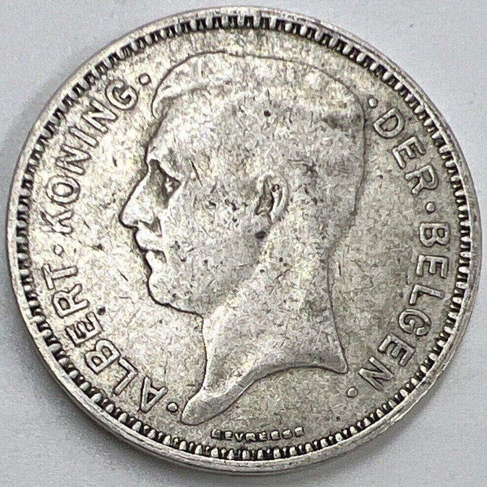 1934 20 Franc | Belgium Silver Coin | Collectable Grade | a673