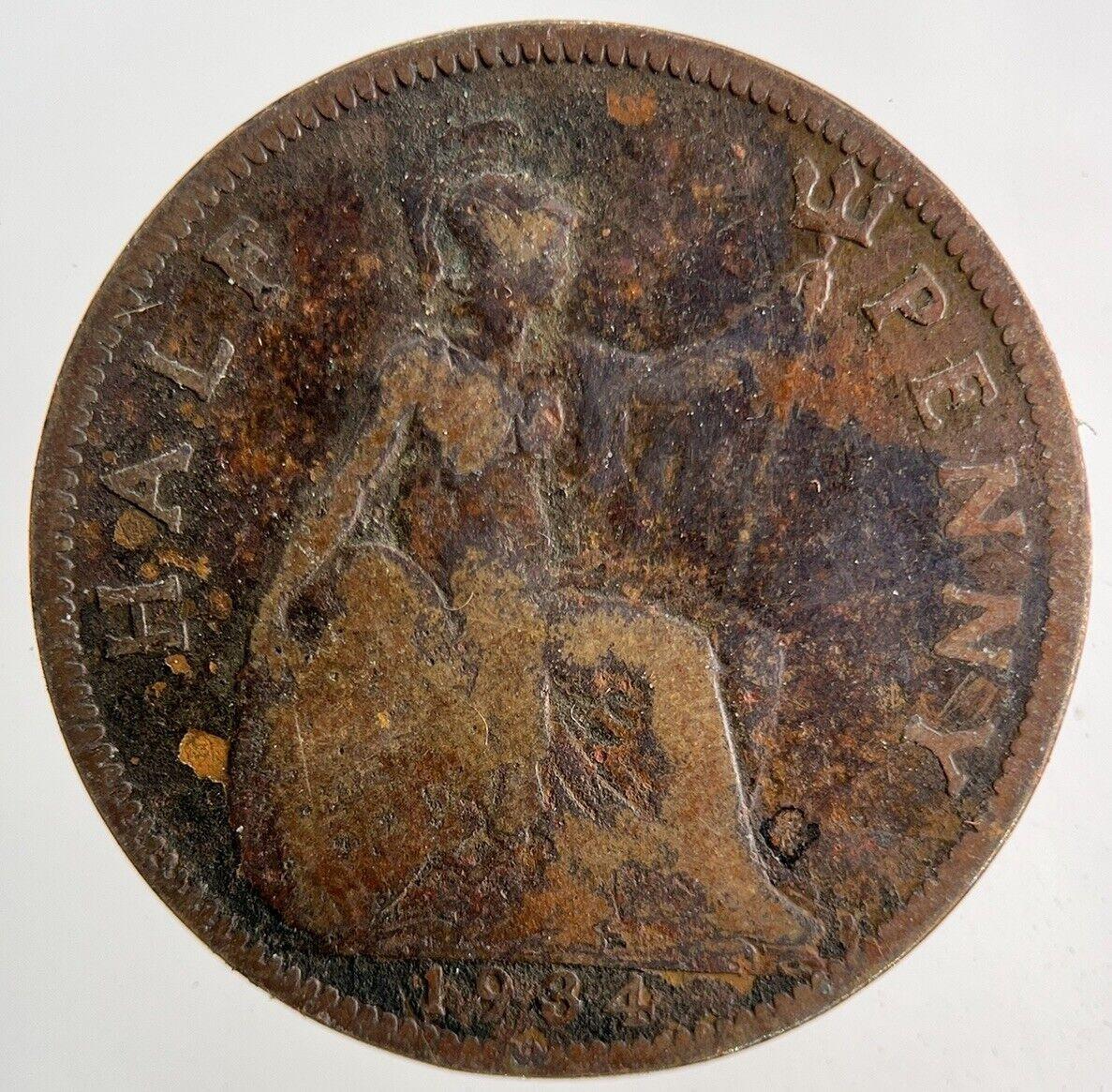 1934 George V Half-Penny Coin | Collectable Grade