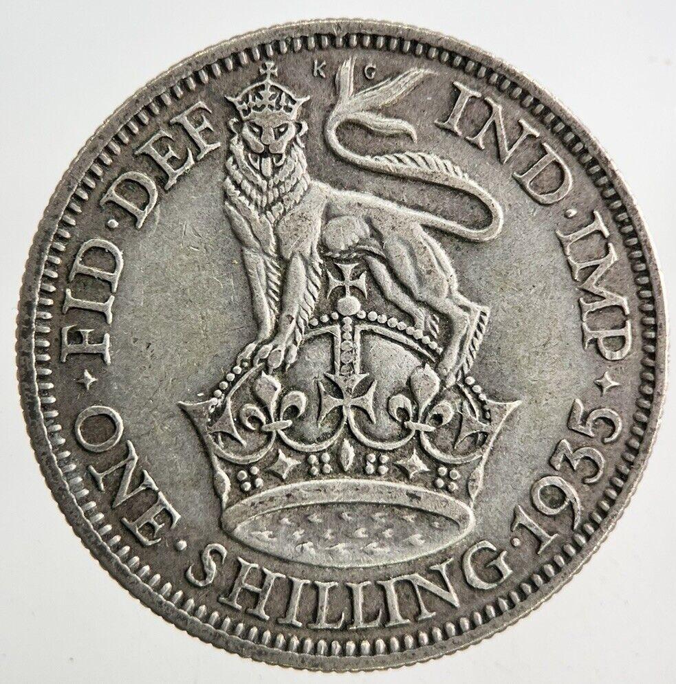 1935 George V One Shilling Silver Coin | Fine Collectable Grade