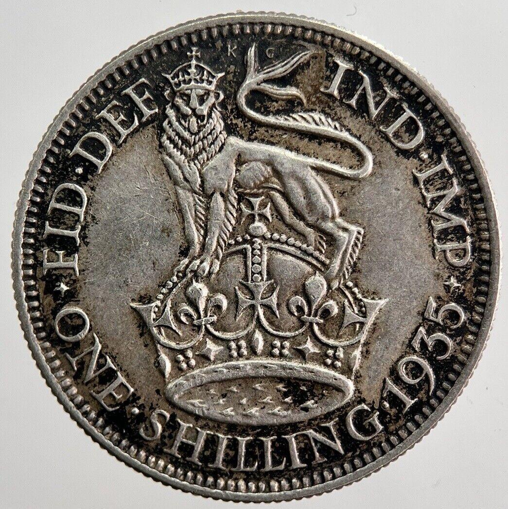 1935 George V Shilling Silver Coin | Fine Collectable Grade | a5906